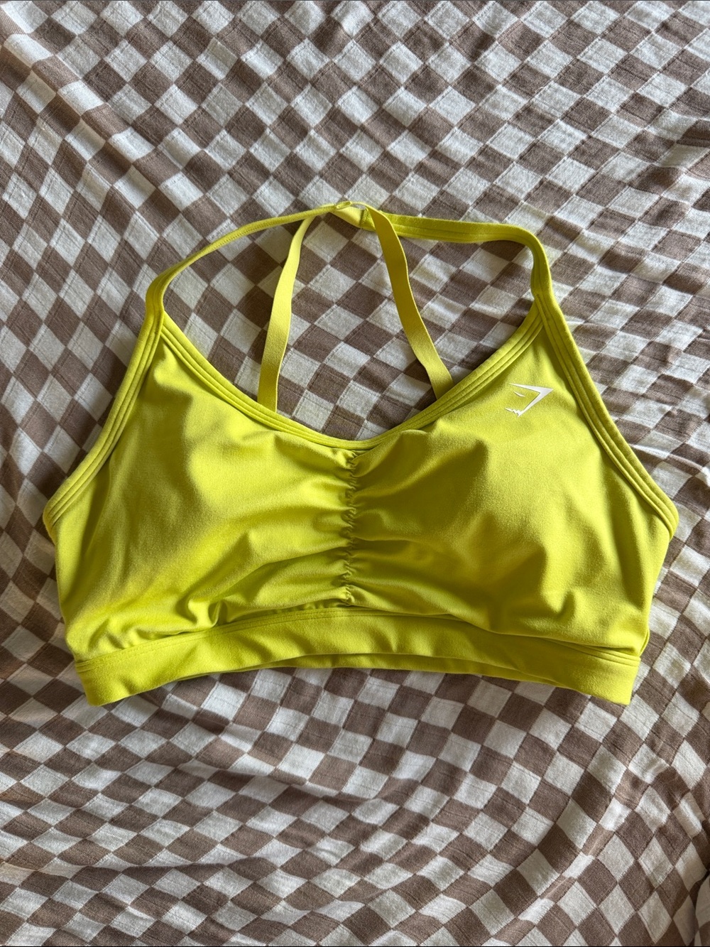 Gymshark Neon Yellow Strappy Sports Bra